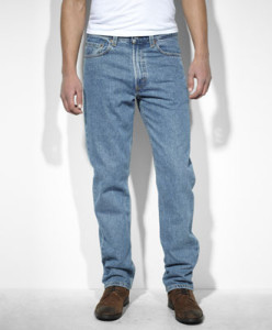 levis blue jeans - regular fit 505